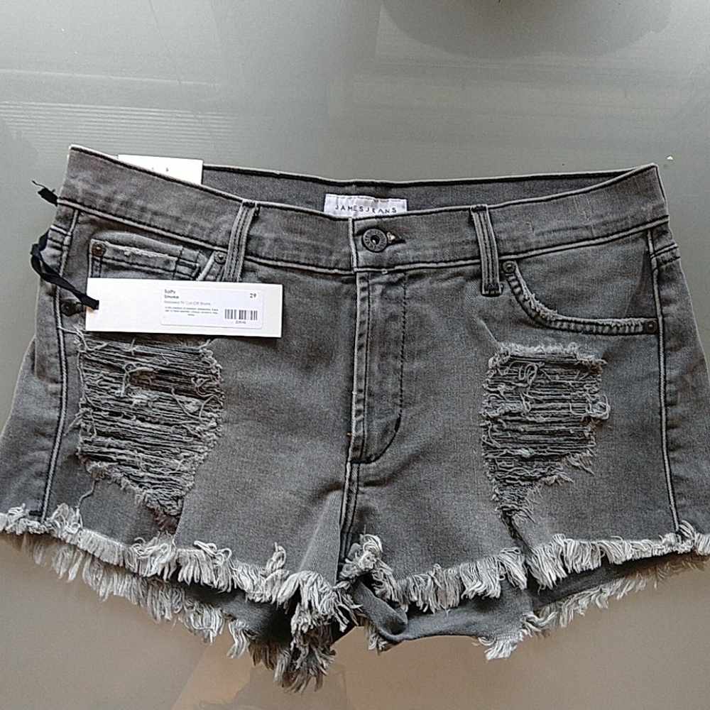 New w/ tags James Jeans relaxed fit cut-offs